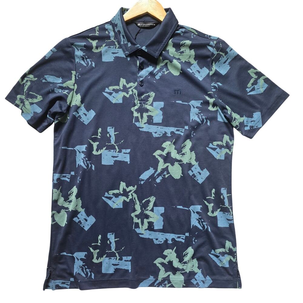 *NWT TravisMathew Mens Favorite Hello Polo Shirt Navy Size L Golf  Comfort